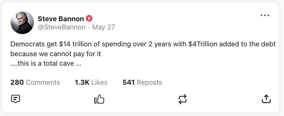 Steve Bannon on Gettr: McCarthy deal is a "total cave" to Democrats