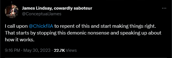 James Lindsay Chick-fil-a