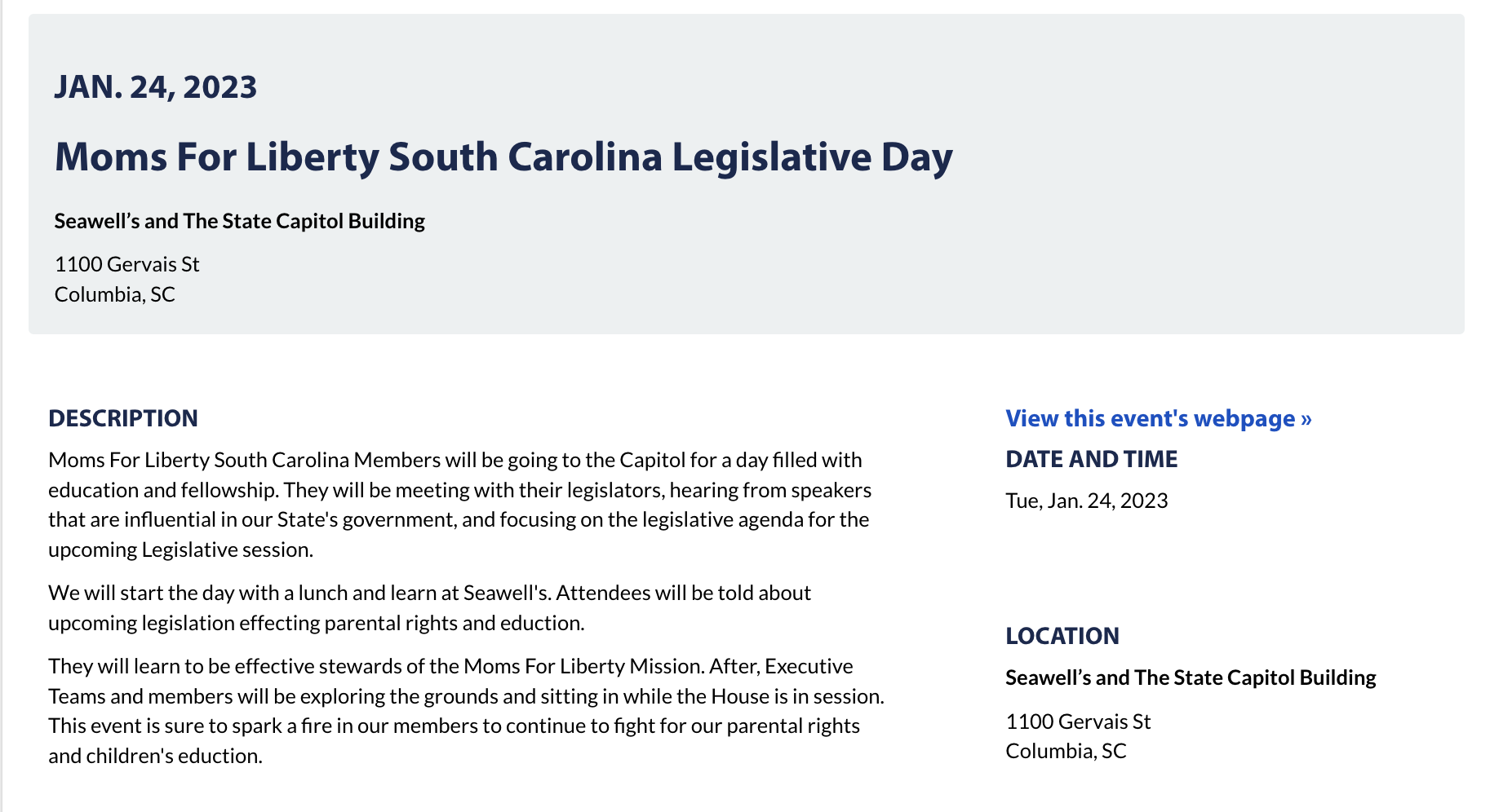 SC legislative day