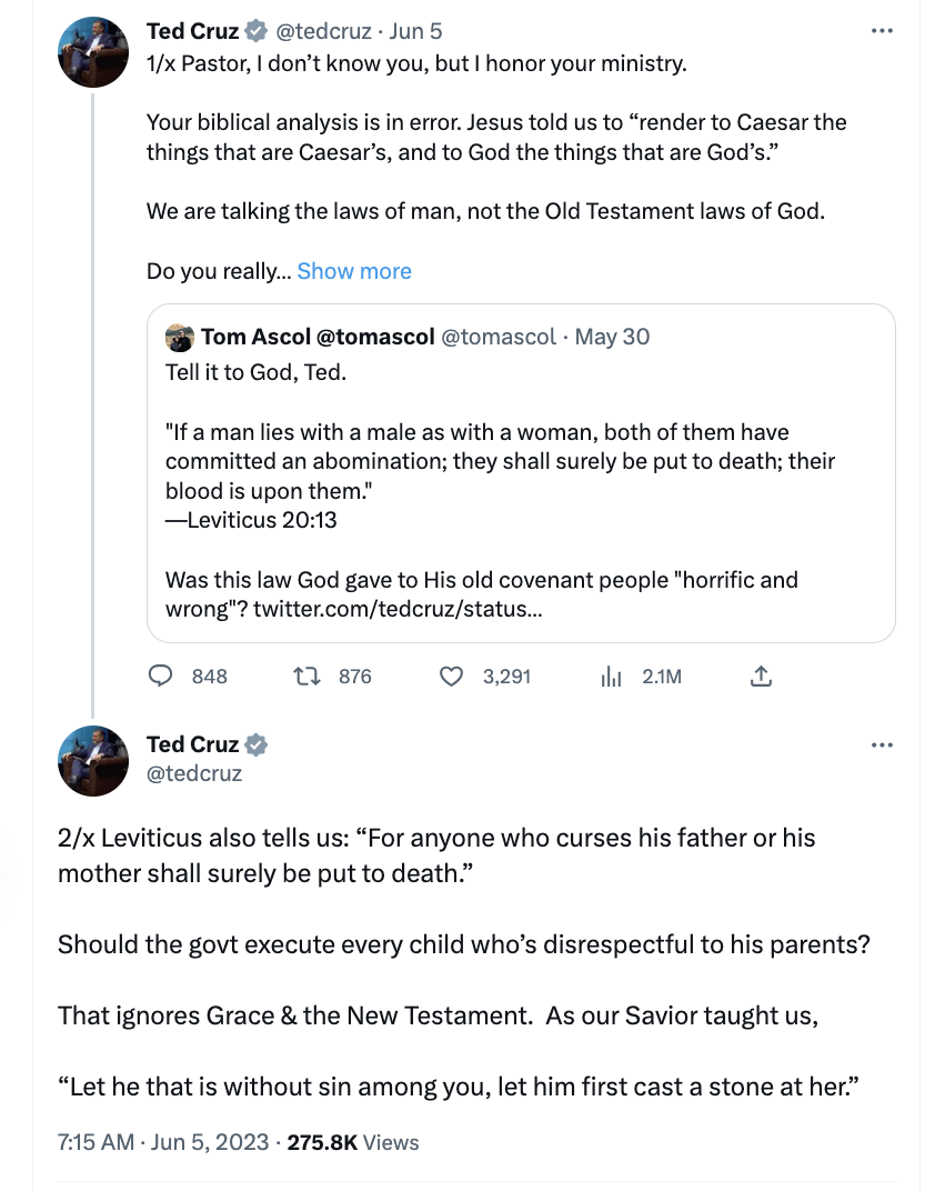 Ted Cruz Tom Ascol tweet