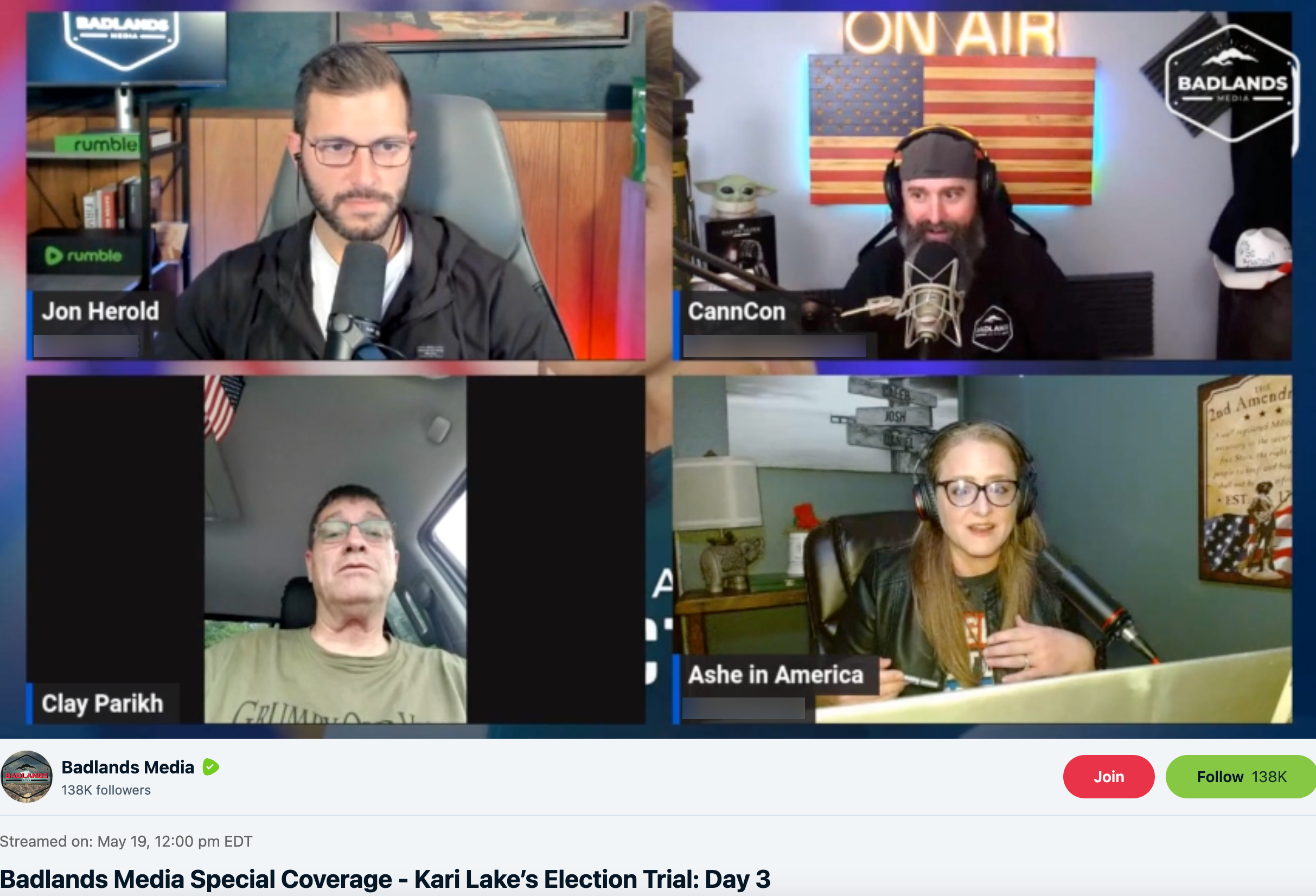 Badlands Media Kari Lake trial Clay Parikh3