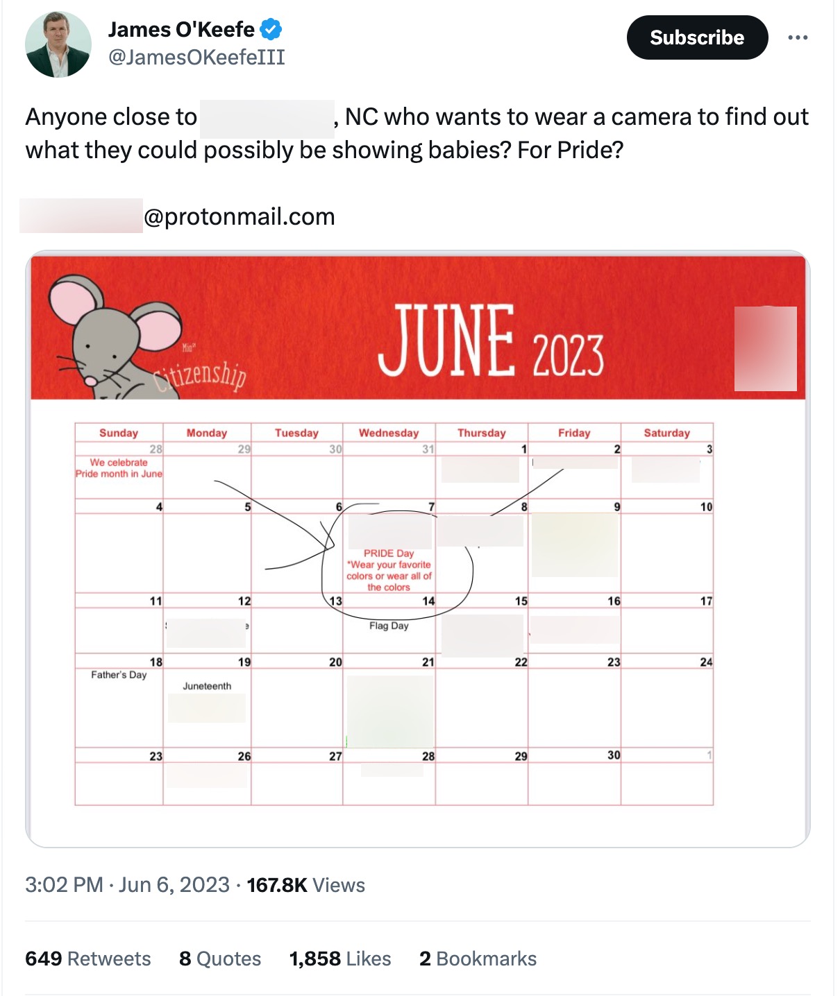 James O'Keefe_tweet_20230606