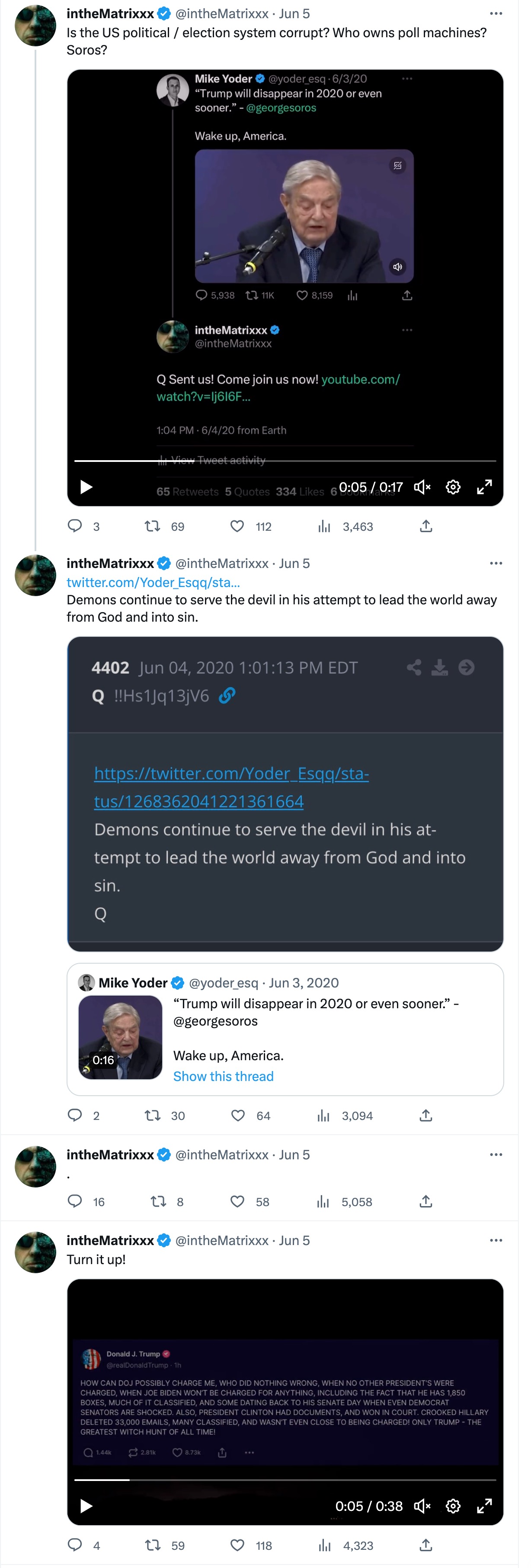 Twitter_intheMatrixxx_posting conspiracy theories