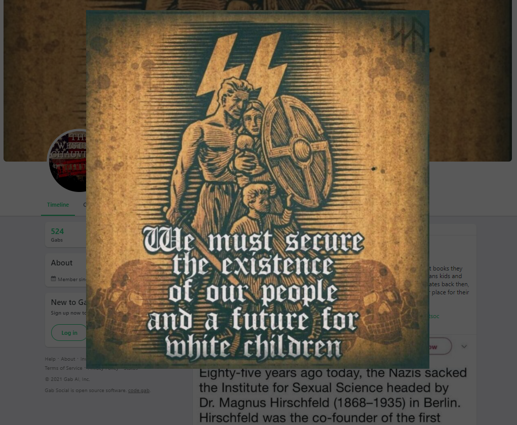 Children's Health Defense and neo-Nazi account