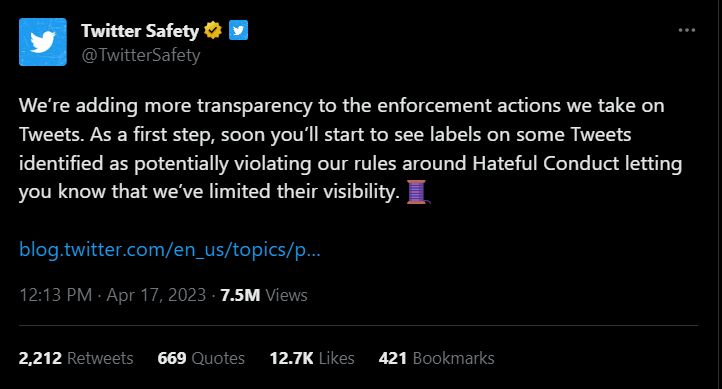 Twitter announces that it will no longer remove certain hate speech tweets