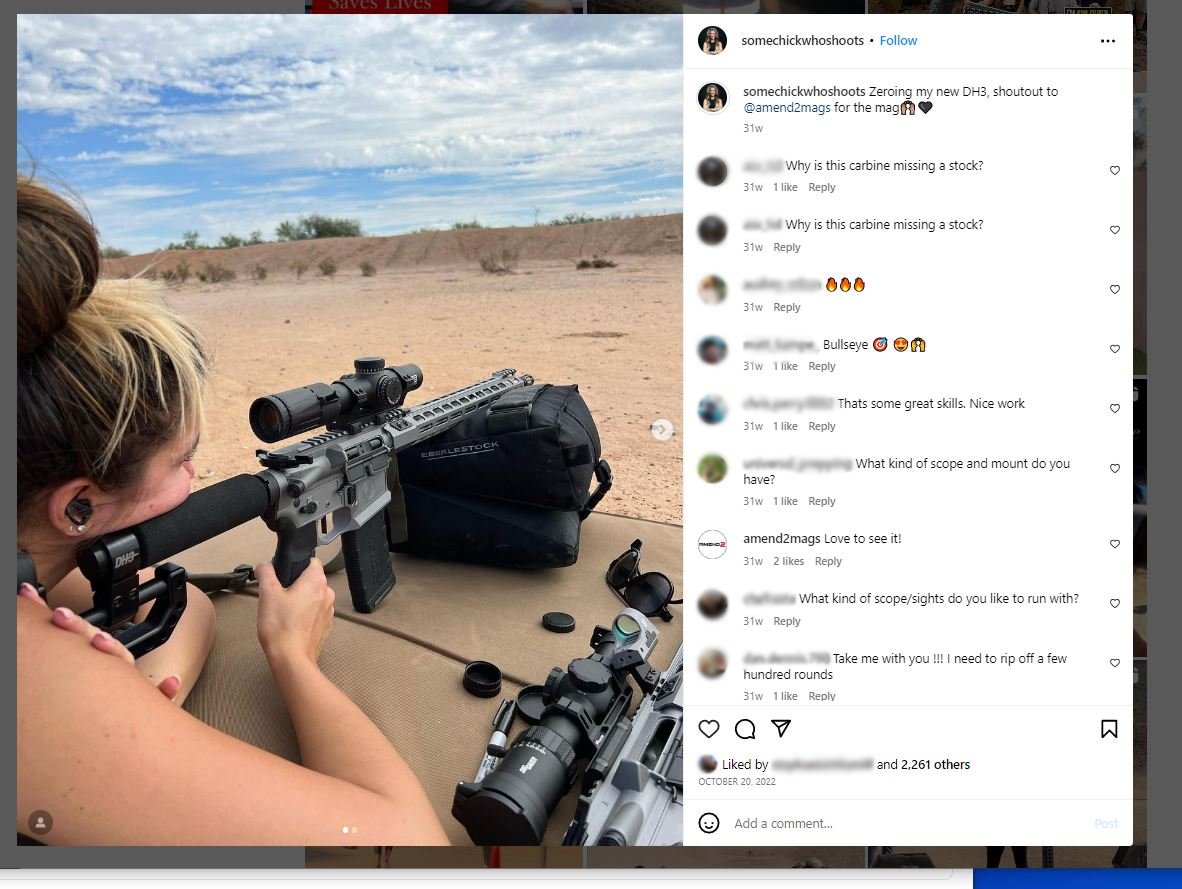 Roux thanks brand Amend 2 while promoting magazines on instagram