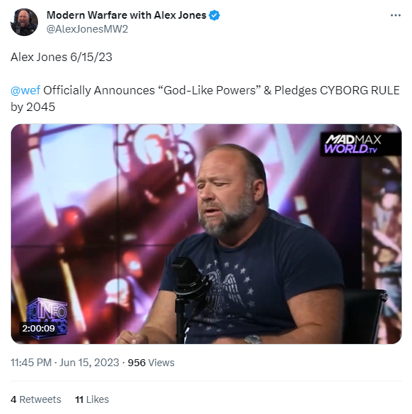 Alex Jones Twitter livestream