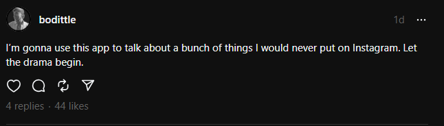 Bo Dittle Threads post