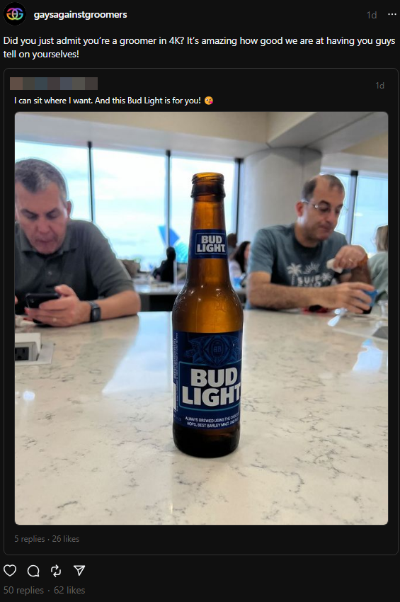 Gays Against Groomers Threads post 2