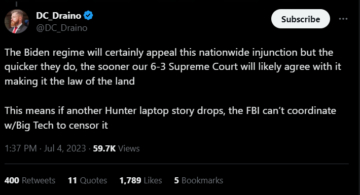 DC Draino injunction tweet