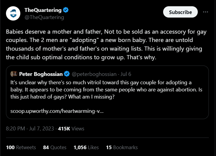 TheQuartering gay adoption tweet