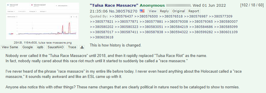 4Chan Tulsa Massacre post 1