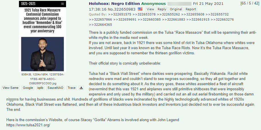 4Chan Tulsa Massacre Post 2