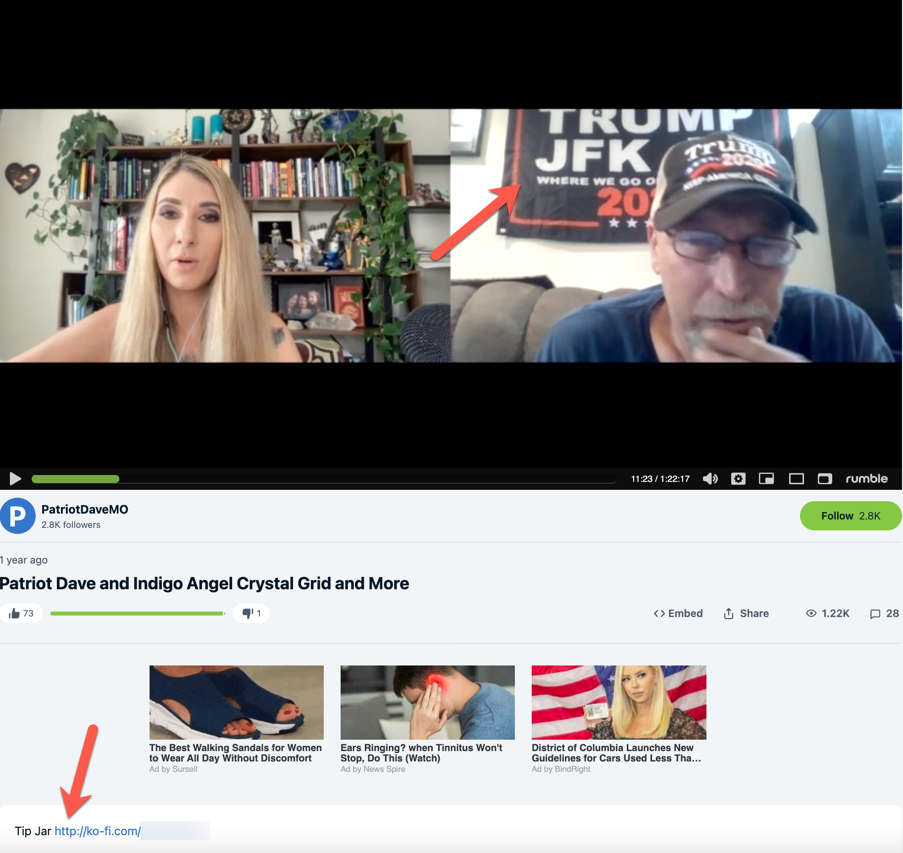 Patriot Dave Ko-fi promotion