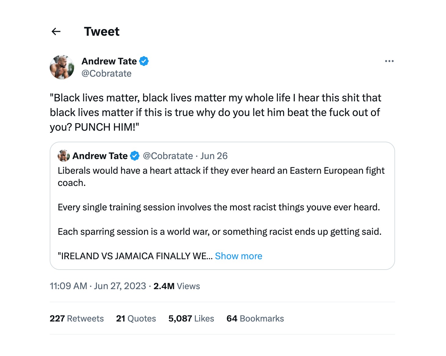 image of tweet