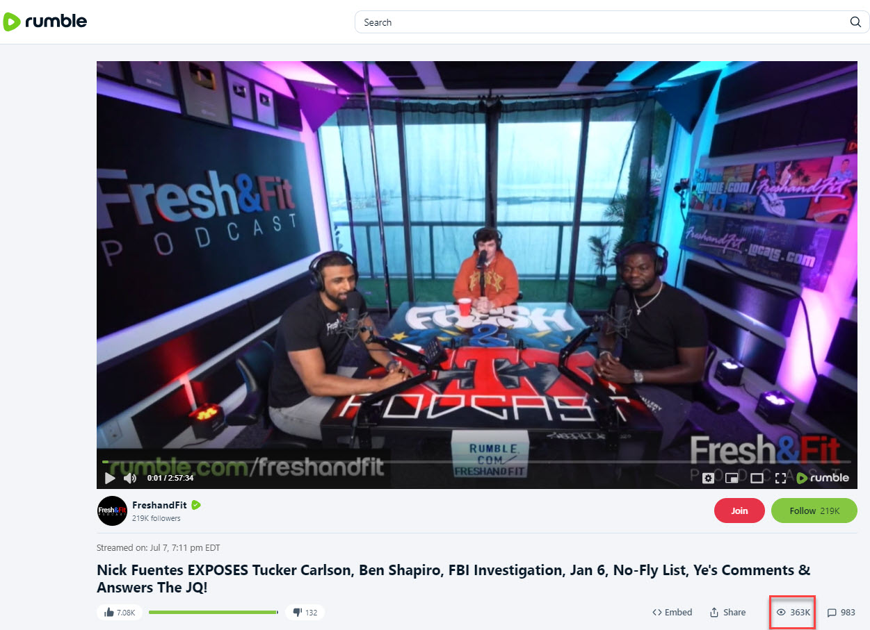 Fresh and Fit w/ Fuentes viewers