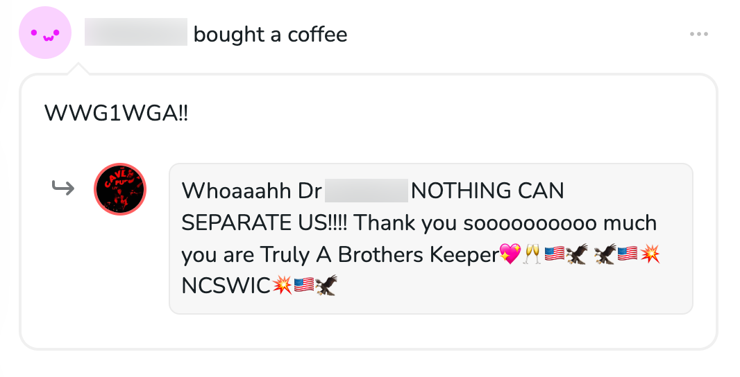 Grasshopper17 Ko-fi donor comment