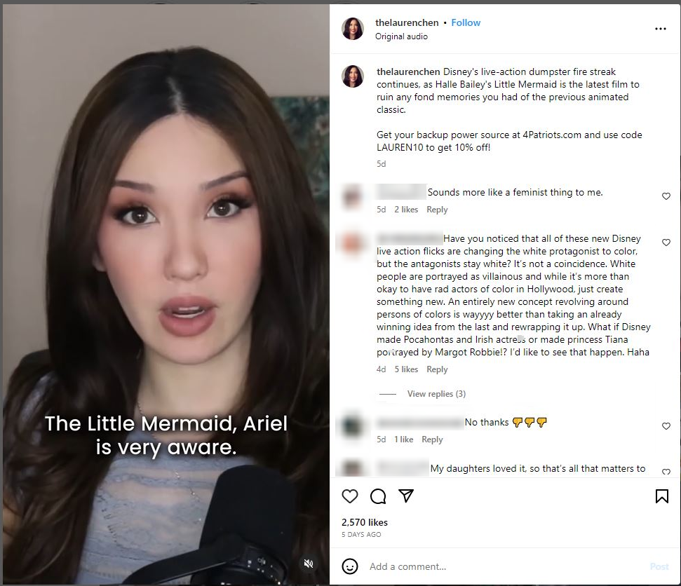 Lauen chen advertises 4Patriots power supply