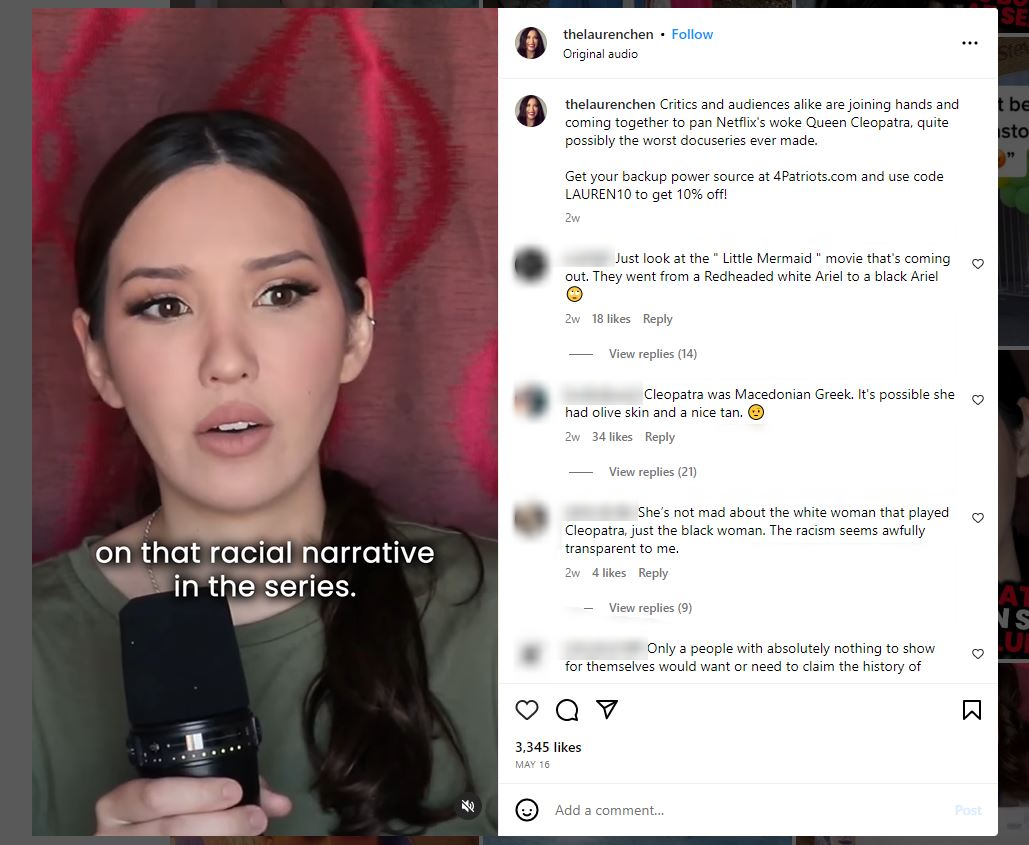 Chen Promotes 4 Patriots Power Supplies on Instagram
