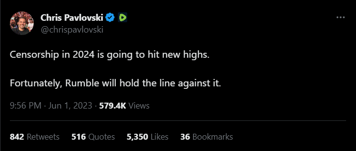 Pavlovski censorship tweet