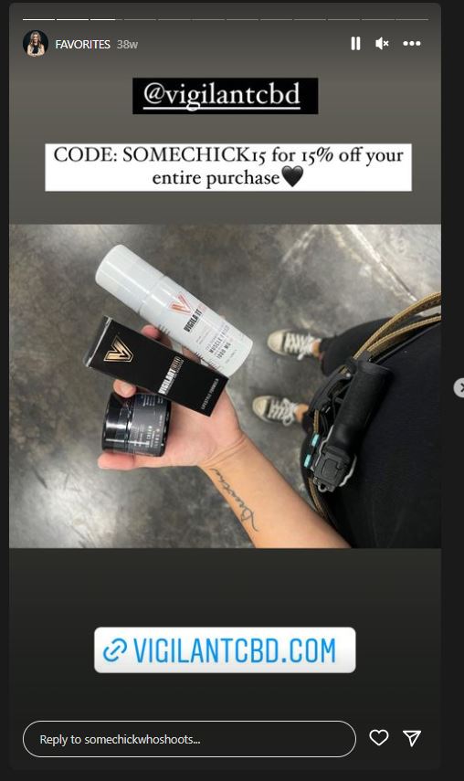 Roux promotes CBD brand Vigilant CBD without disclosing material relationship