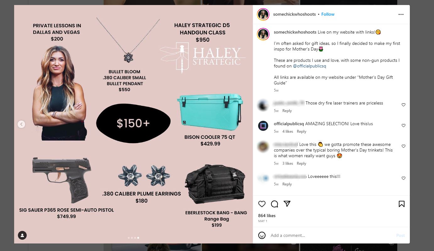 Roux promotes SigSauer pistols without disclosing material relationship to brand