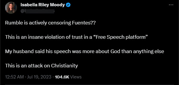 Isabella Riley Moody on Rumble/Fuentes 1