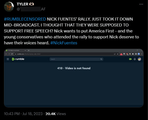 Tyler Russell on Rumble/Fuentes 1