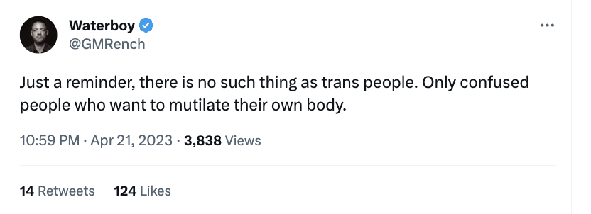 gabe rench twitter post trans people