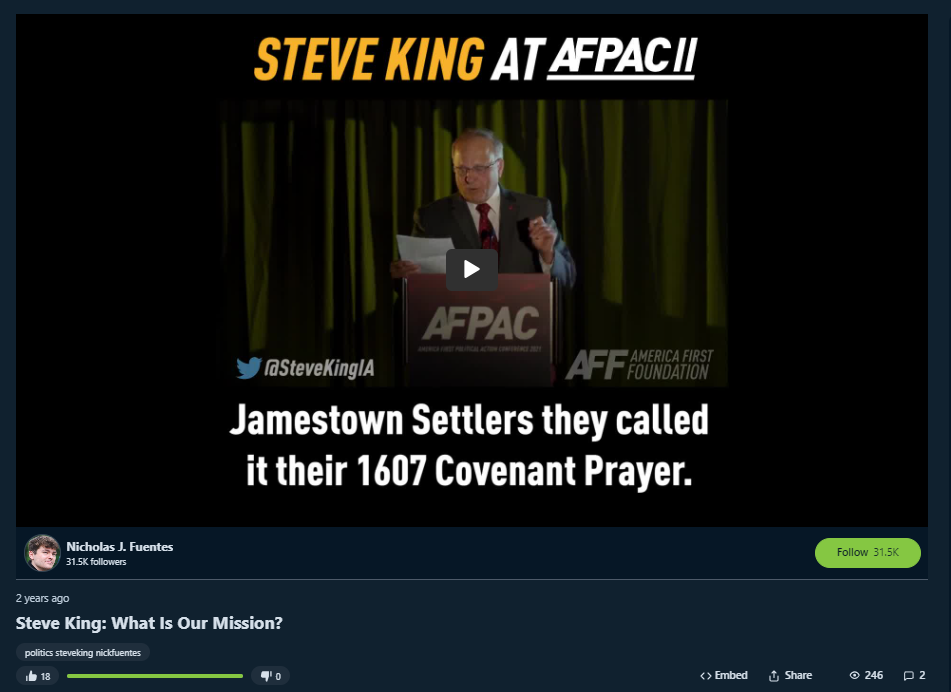 Fuentes first rumble video