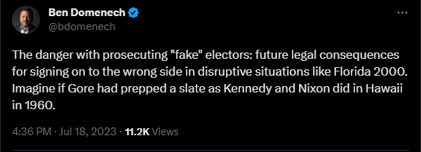 Ben Domenech fake electors tweet