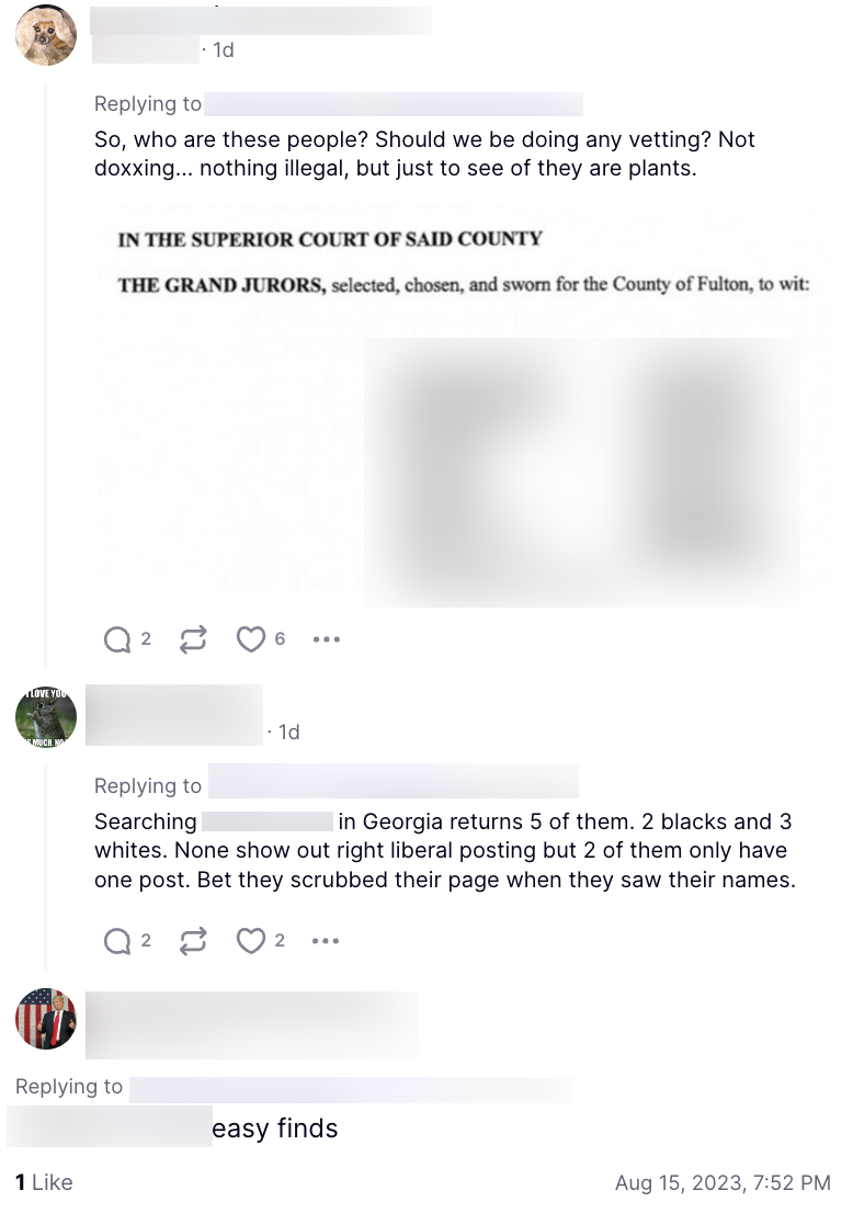 Truth Social Trump jurors background