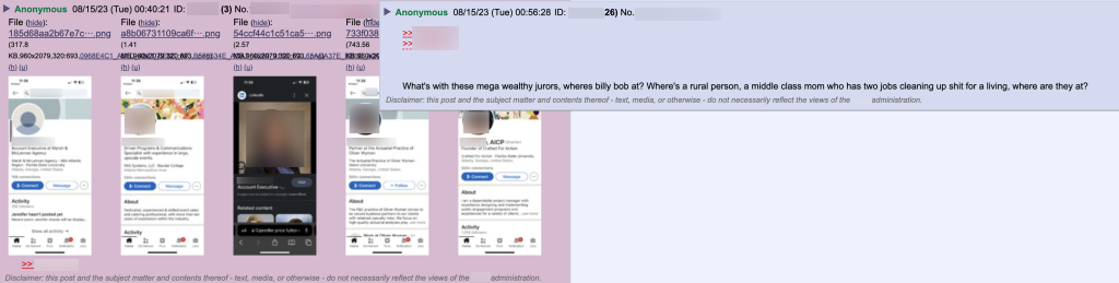 Trump grand juror background message board image