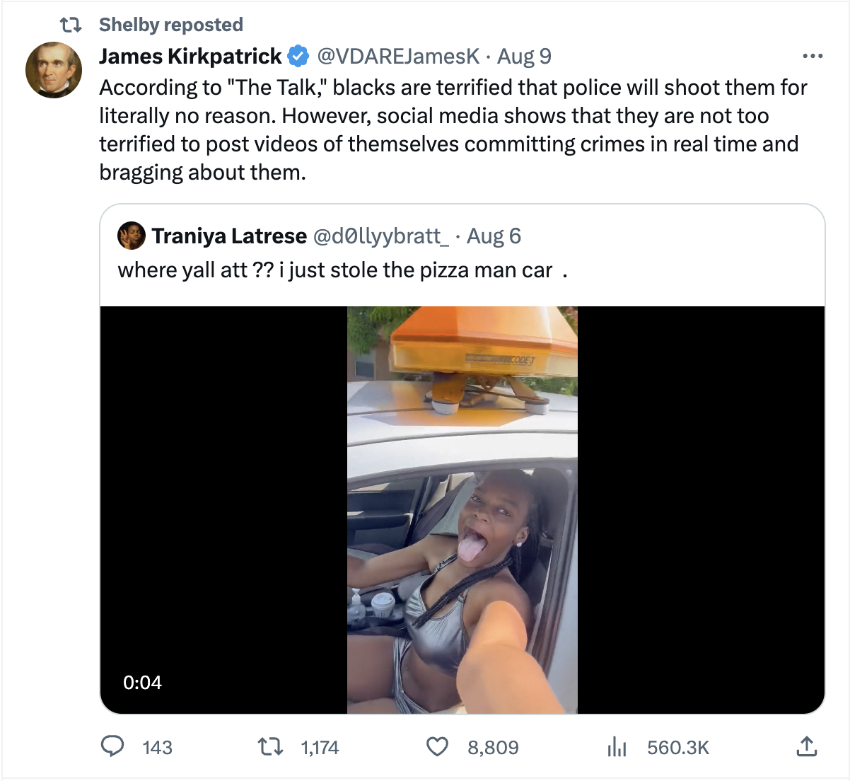 According to "The Talk," blacks are terrified that police will shot them for literally no reason. However, social media shows they are not too terrified to post videos of themselves committing crimes in real time and bragging about them