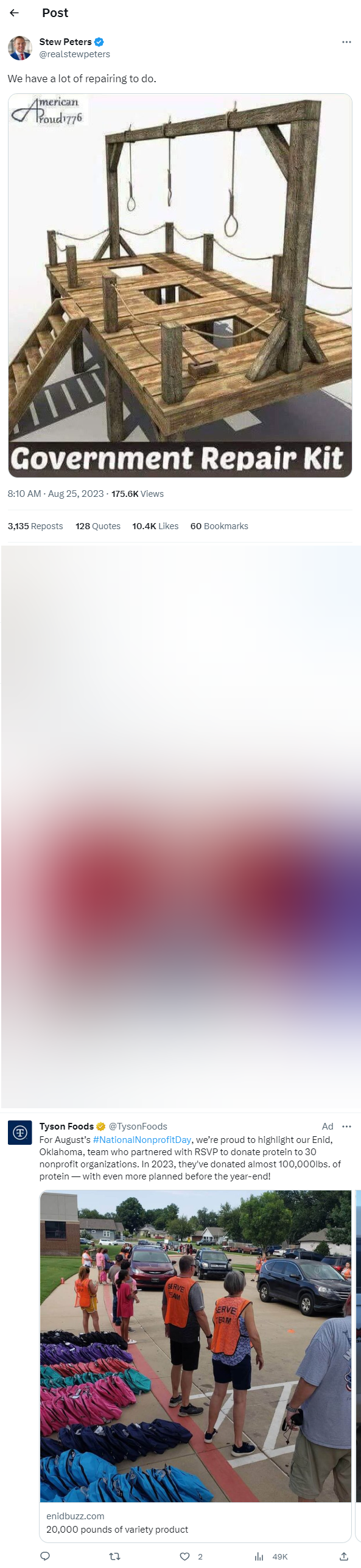 Stew Peters Tyson Foods