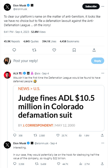 A screenshot of a tweet from Elon Musk