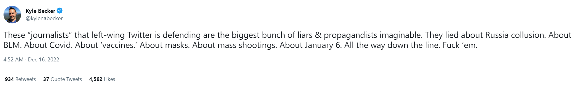 Kyle Becker musk journalist tweet