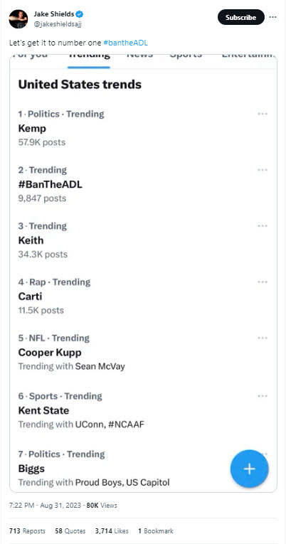 A screenshot of at tweet from shields