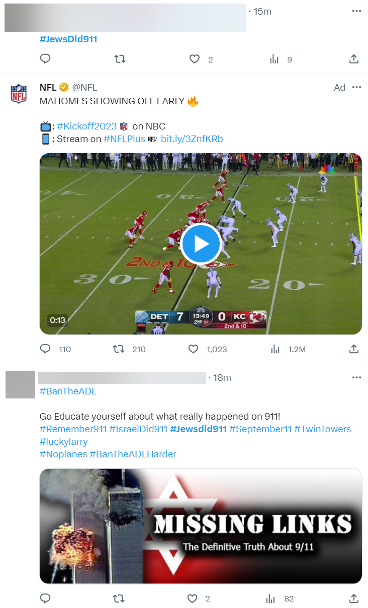 9/11 antisemitism: NFL