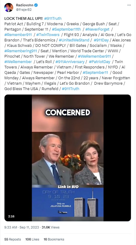 Radiovohn 9.11 post on X