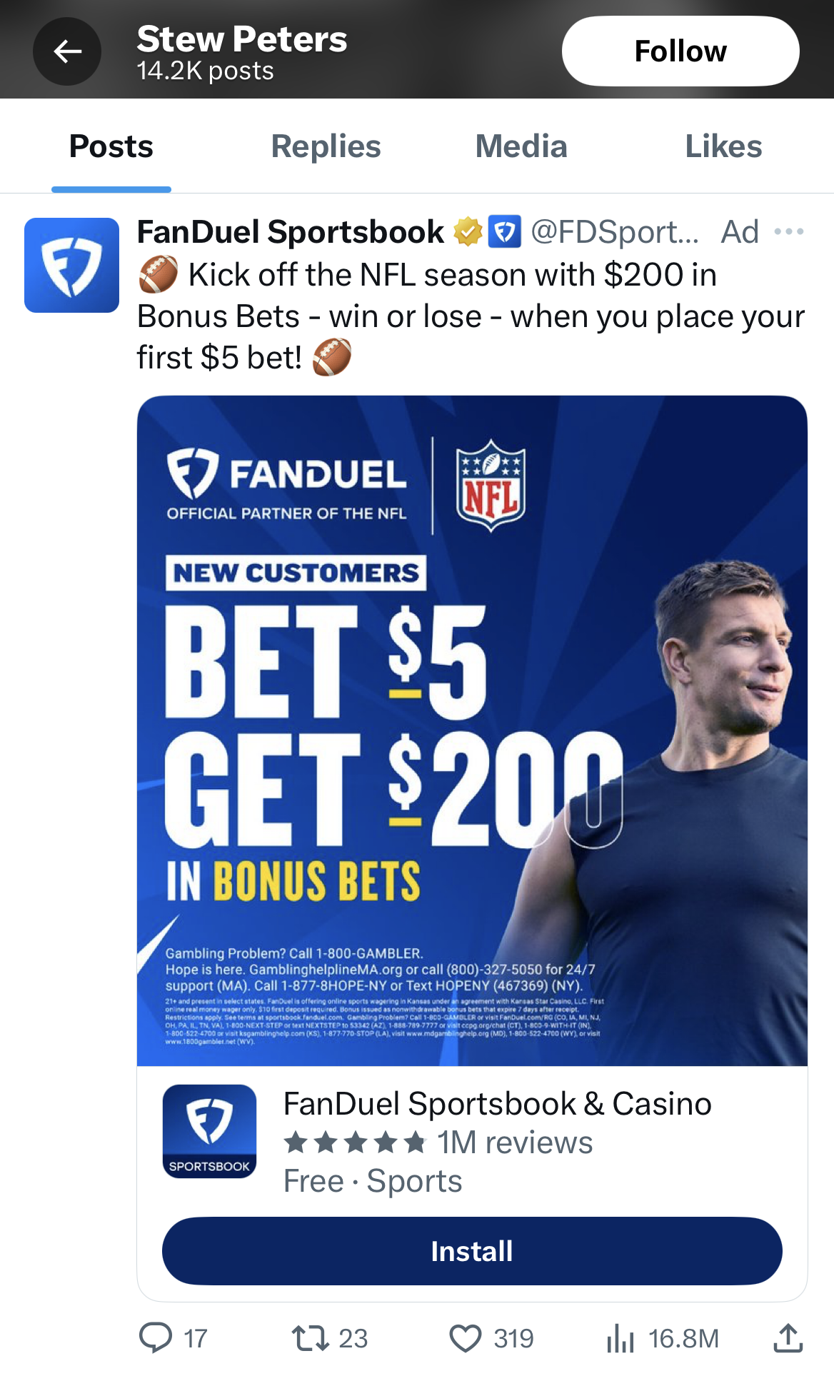 Stew Peters: Fan Duel