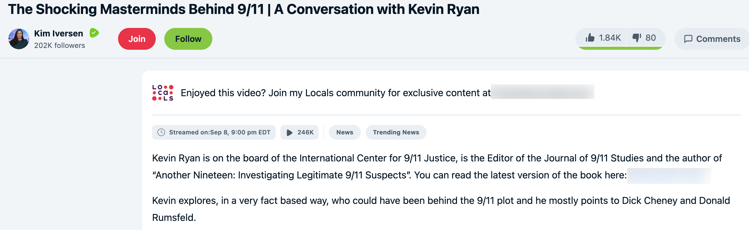 Kim Iversen 9/11 video description