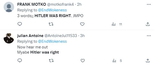 X update "Hitler was right" posts