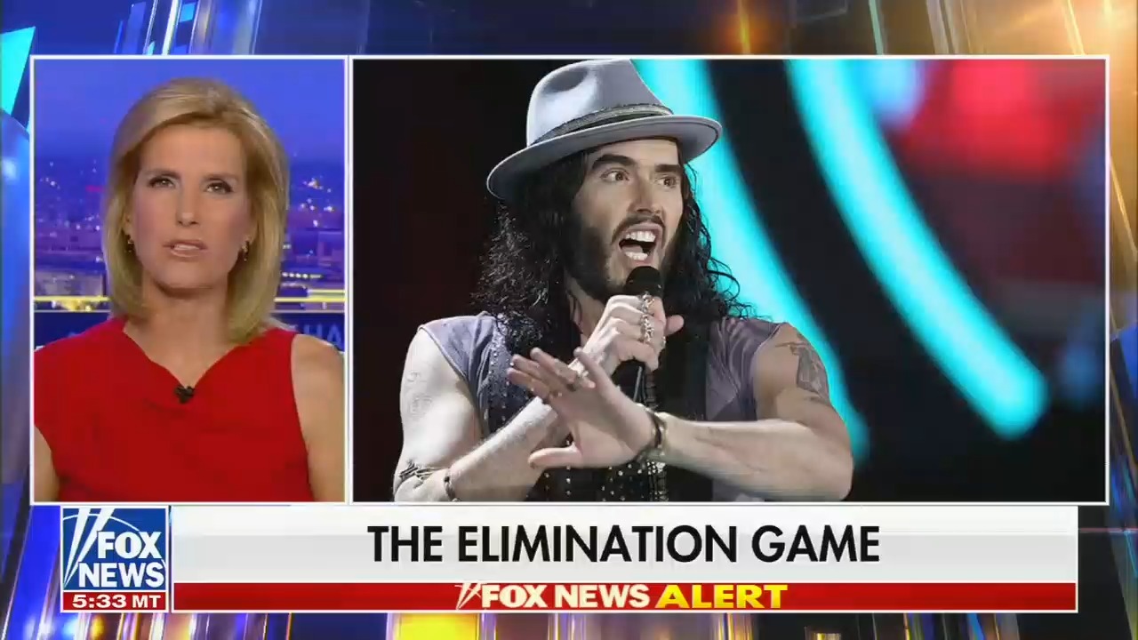 Laura Ingraham says Russell Brand has been "canceled" because he is