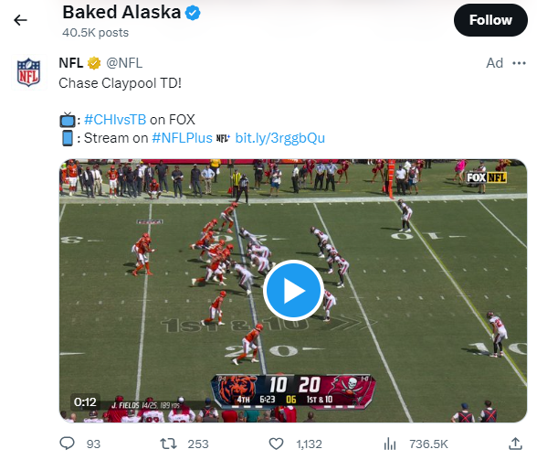 NFL ad on Basked Alaska