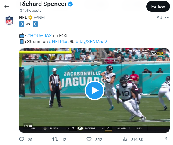 NFL ad on Richard Spencer