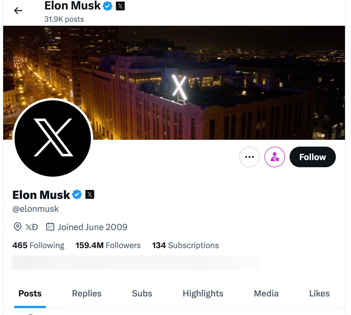 image of twitter account