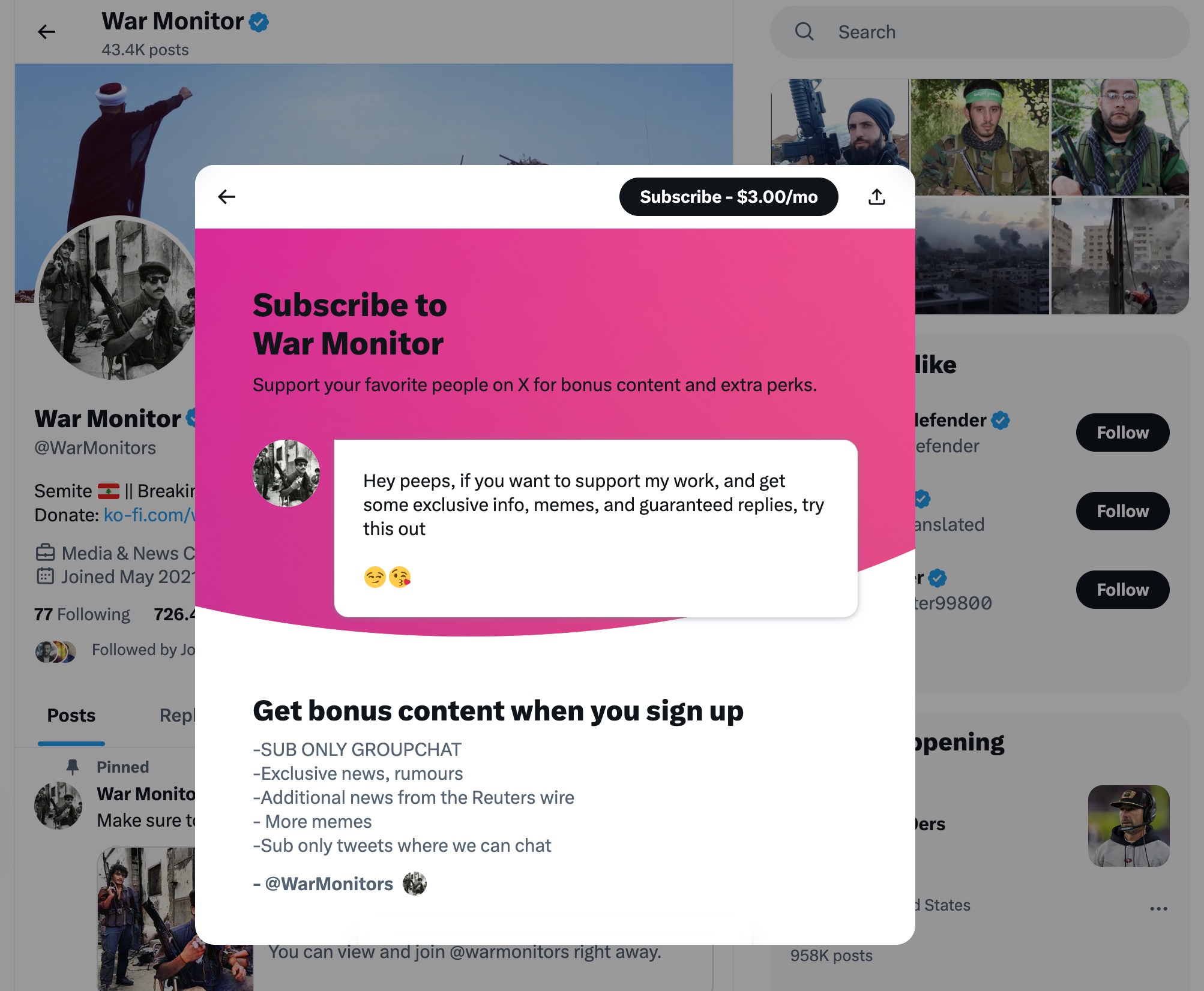 image of twitter subscription