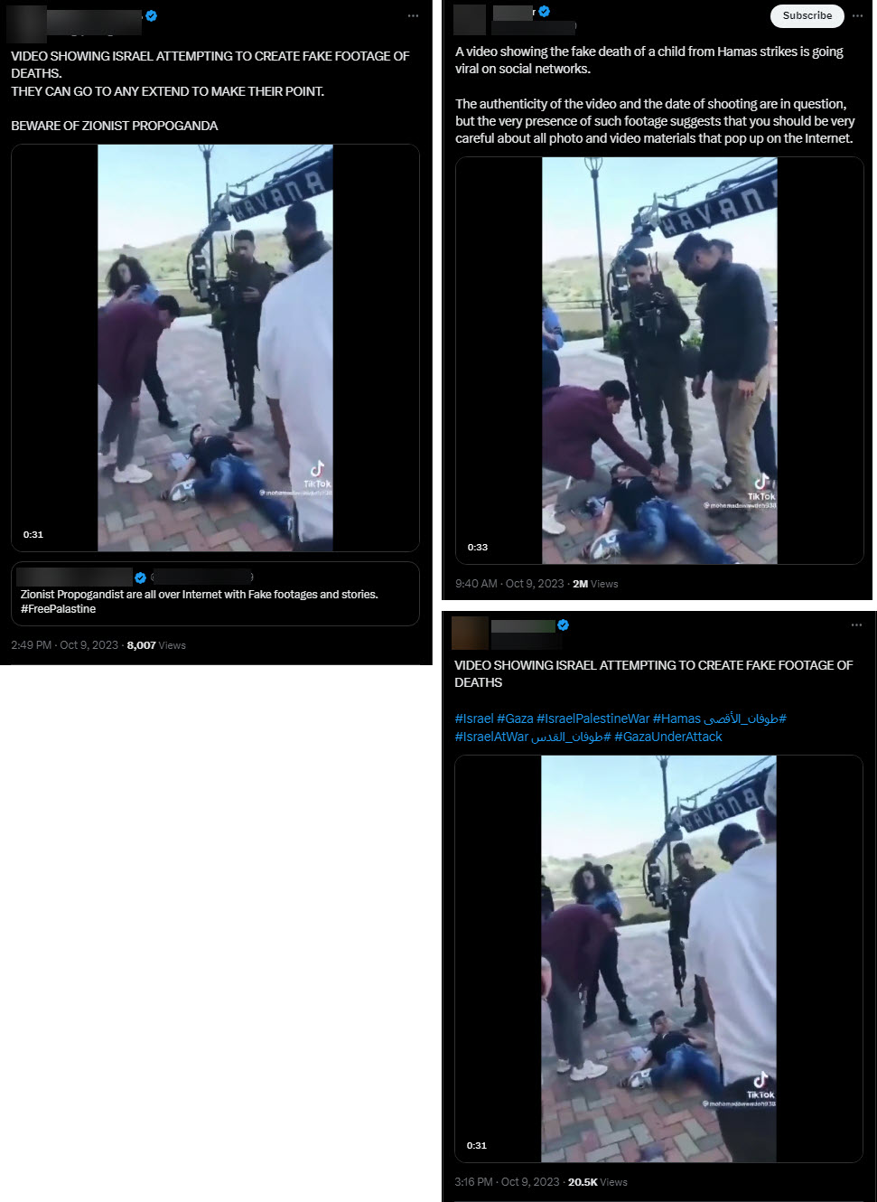 Fake Palestine Casualty montage