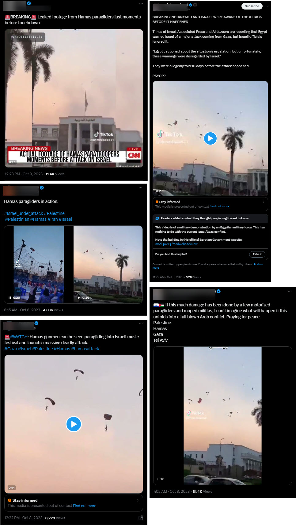 Parachute Hamas Montage